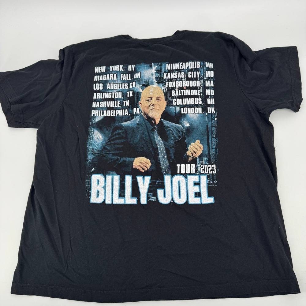 Billy Joel Tour T-Shirt 2023 Mens XL Black Short Sleeve Concert Merch - Picture 4 of 9